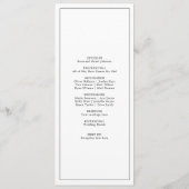 Minimalistisch programma voor korte serviceweddens programmakaart (Achterkant)