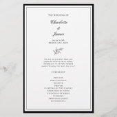 Minimalistisch programma voor Leaf Wedding Ceremon (Voorkant)