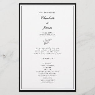 Minimalistisch programma voor Leaf Wedding Ceremon
