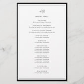 Minimalistisch programma voor Leaf Wedding Ceremon (Achterkant)