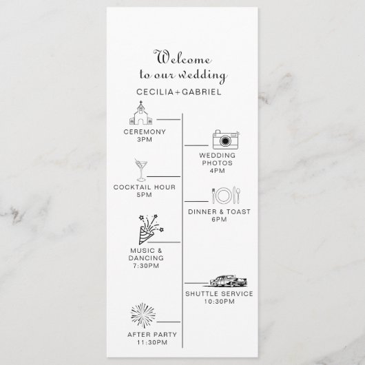 Minimalistisch programma voor lijnverbinding programmakaart (Voorkant)