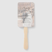 Minimalistisch programma voor zwart-witfotoweddens handwaaier (Achterkant)