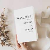 Minimalistisch programmaboekje zwart/witboek flyer