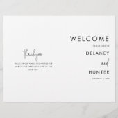 Minimalistisch programmaboekje zwart/witboek flyer (Voorkant)