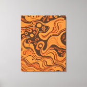 minimalistisch psychedelisch patroon canvas afdruk (Voorkant)