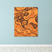 minimalistisch psychedelisch patroon canvas afdruk (Insitu (Houten vloer))