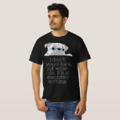 Minimalistisch Pug Zwart T-shirt: Bark T-shirt (Voorkant volledig)
