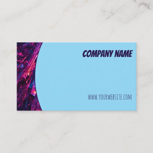 Minimalistisch QR blauw paarse blauw Visitekaartje (Voorkant)