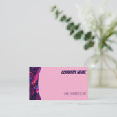 Minimalistisch QR blauw paarse roze Visitekaartje (Staand voorkant)