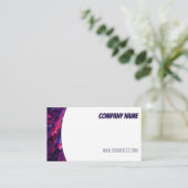 Minimalistisch QR blauw paarse witte Visitekaartje (Staand voorkant)