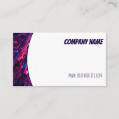 Minimalistisch QR blauw paarse witte Visitekaartje (Voorkant)