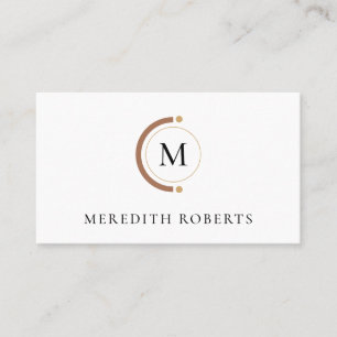 Minimalistisch QR Code Custom Monogram Visitekaartje