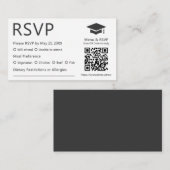 Minimalistisch QR Code Dieet Voorkeur Afstudeerder Informatiekaartje (Voorkant / Achterkant)