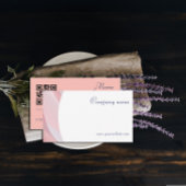 Minimalistisch QR code licht perzik Visitekaartje