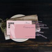 Minimalistisch QR code pastel terracotta Visitekaa Visitekaartje