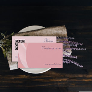 Minimalistisch QR code pastel terracotta Visitekaa Visitekaartje