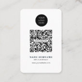 Minimalistisch-QR code-schone eenvoudige professio Visitekaartje (Voorkant)