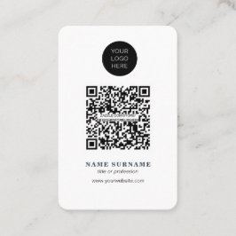 Minimalistisch-QR code-schone eenvoudige professio Visitekaartje
