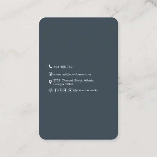 Minimalistisch-QR code-schone eenvoudige professio Visitekaartje (Achterkant)