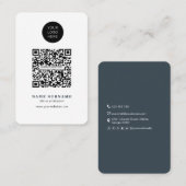 Minimalistisch-QR code-schone eenvoudige professio Visitekaartje (Voorkant / Achterkant)