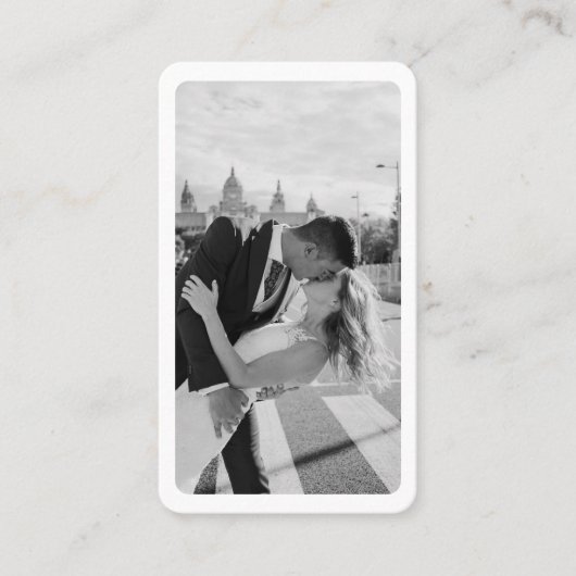 Minimalistisch QR-code Visitekaartje met foto (Voorkant)