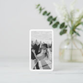 Minimalistisch QR-code Visitekaartje met foto (Staand voorkant)