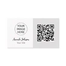 Minimalistisch QR Code Visitekaartje met Logo