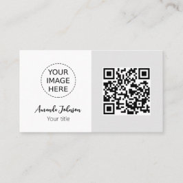 Minimalistisch QR Code Visitekaartje met Logo