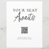 Minimalistisch QR-code zitkaartteken (Voorkant)