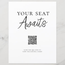 Minimalistisch QR-code zitkaartteken