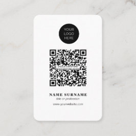 Minimalistisch-QR code zuiver eenvoudig zwart-wit Visitekaartje