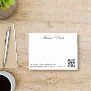 minimalistisch qr-codebedrijf post-it® notes