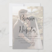 Minimalistisch QR-codefotohuwelijk Kaart (Voorkant)