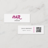 Minimalistisch QR-codenummer, miniumVisitekaartje Mini Visitekaartje (Voorkant / Achterkant)