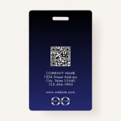 Minimalistisch QR-codenummer voor werknemers Badge (Achterkant)