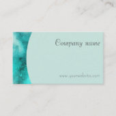 Minimalistisch QR turquoise groen wit Visitekaartj Visitekaartje (Voorkant)