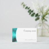 Minimalistisch QR turquoise wit Visitekaartje (Staand voorkant)