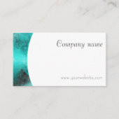 Minimalistisch QR turquoise wit Visitekaartje (Voorkant)