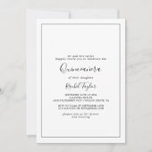 Minimalistisch Quinceañera Kaart (Voorkant)
