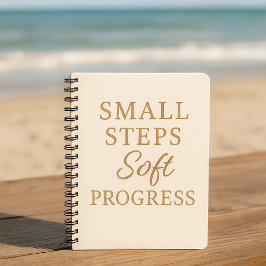 Minimalistisch quote notitieboek – “Kleine Stapjes