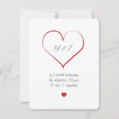 Minimalistisch Quote Valentijnsdag hart Feestdagenkaart (Voorkant)