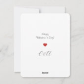 Minimalistisch Quote Valentijnsdag hart Feestdagenkaart (Achterkant)