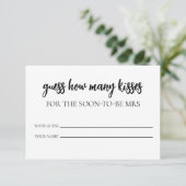 Minimalistisch raden hoeveel kussen spel ticket Ka Kaart (Staand voorkant)