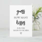 Minimalistisch raden hoeveel kussen Vrijgezellenfe Kaart (Staand voorkant)