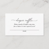 Minimalistisch Raffle Ticket met zwarte en witte t Informatiekaartje (Voorkant)