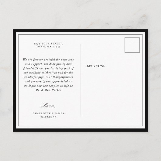 Minimalistisch randafvoerkanaal dankzij briefkaart (Achterkant)