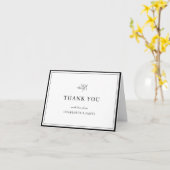 Minimalistisch randafvulblad Hartelijk dank Kaart (Gele Bloem)