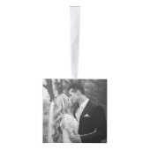 Minimalistisch rasterlijnvakantie bruiloft 4 foto decoratie (Rechts)