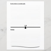 Minimalistisch recept kookboek pagina (Achterkant)