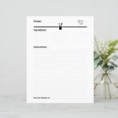 Minimalistisch recept kookboek pagina (Staand voorkant)
